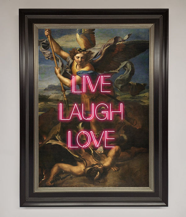 Live Laugh Love Quote Framed Poster - Hi Society