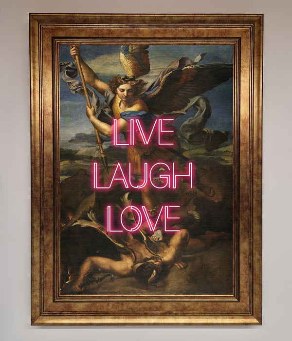 Live Laugh Love Quote Framed Poster - Hi Society