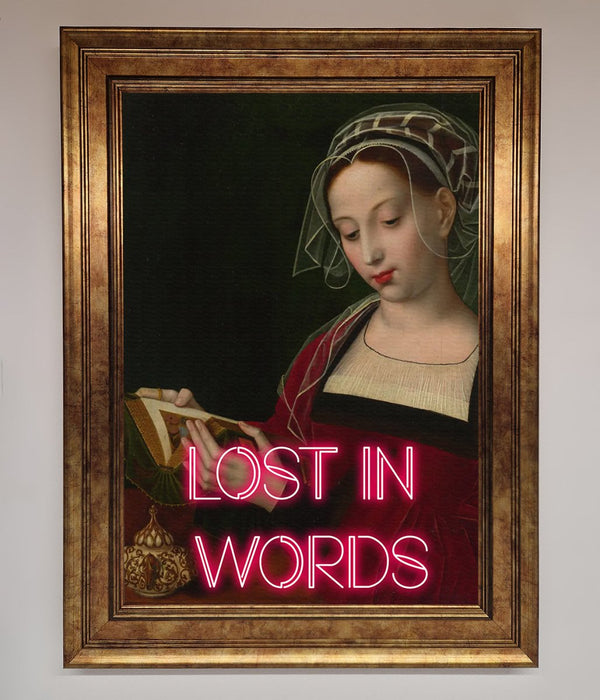 Lost In Words Medieval Framed Poster - Hi Society