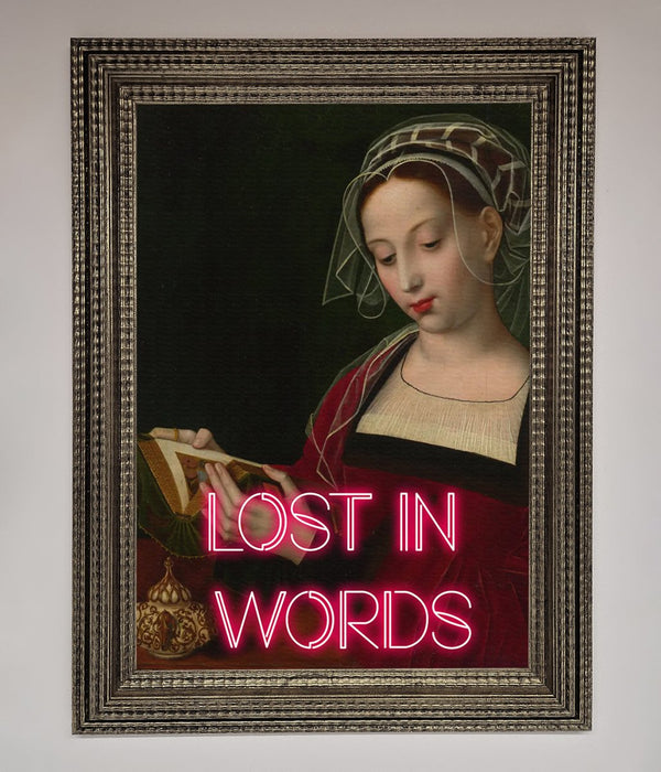 Lost In Words Medieval Framed Poster - Hi Society