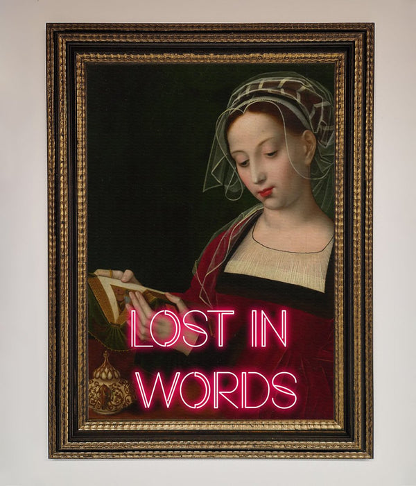 Lost In Words Medieval Framed Poster - Hi Society