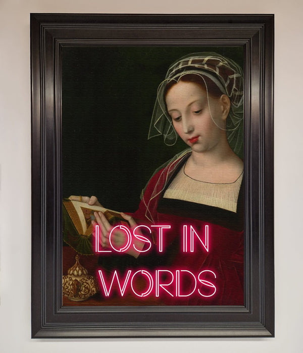 Lost In Words Medieval Framed Poster - Hi Society