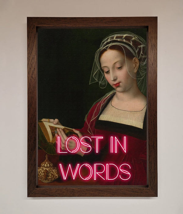 Lost In Words Medieval Framed Poster - Hi Society