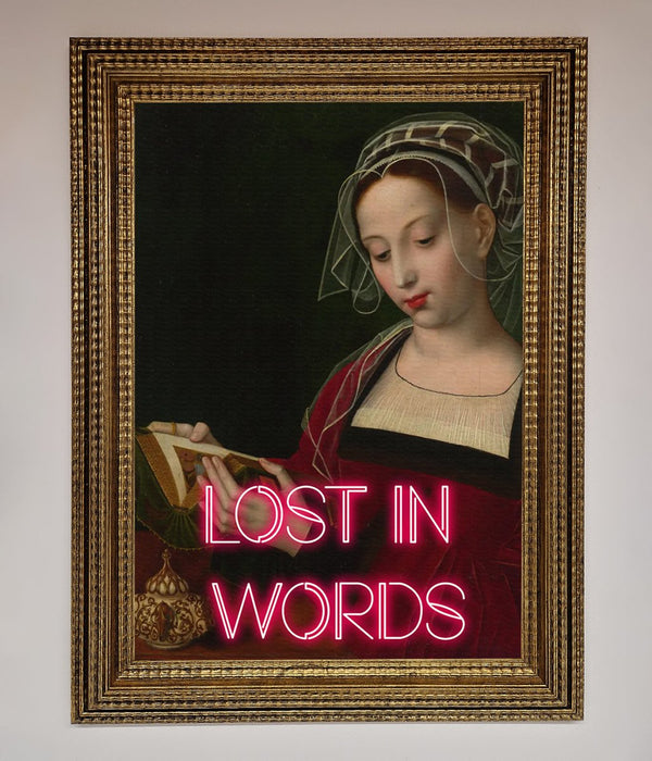 Lost In Words Medieval Framed Poster - Hi Society