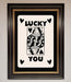 Lucky You Beige Black Framed Print - Hi Society