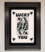 Lucky You Beige Black Framed Print - Hi Society