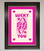 Lucky You Hot Pink Framed Poster - Hi Society