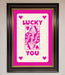 Lucky You Hot Pink Framed Poster - Hi Society