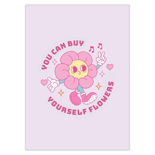 Miley Cyrus | You Can Buy Yourself Flowers Retro Card