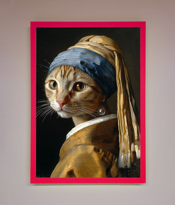 Mona Lisa Cat Framed Poster - Hi Society