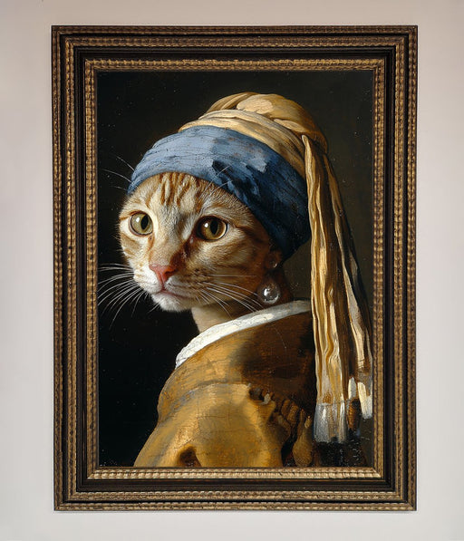 Mona Lisa Cat Framed Poster - Hi Society