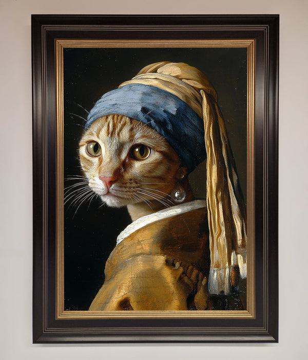 Mona Lisa Cat Framed Poster - Hi Society