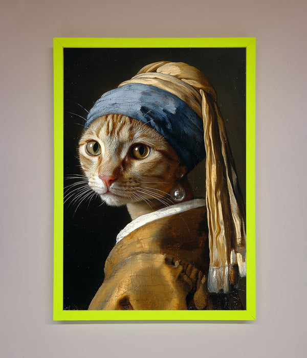 Mona Lisa Cat Framed Poster - Hi Society