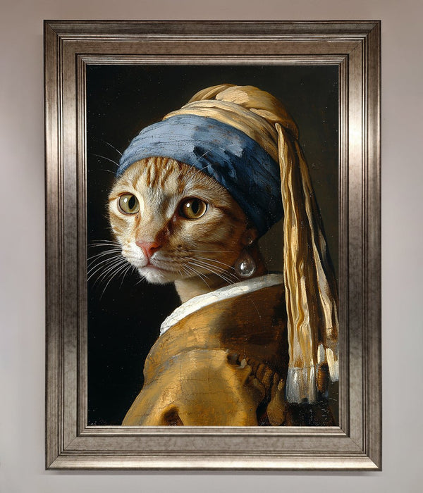 Mona Lisa Cat Framed Poster - Hi Society
