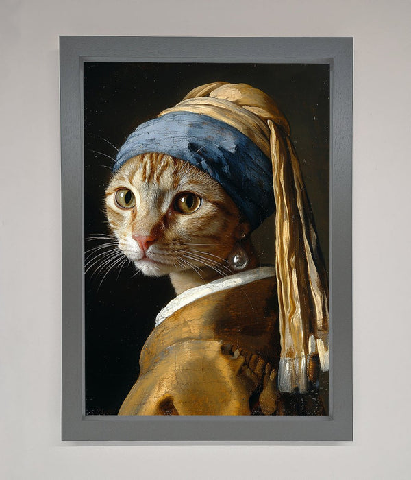 Mona Lisa Cat Framed Poster - Hi Society