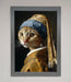 Mona Lisa Cat Framed Poster - Hi Society