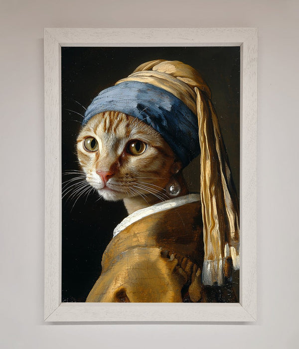 Mona Lisa Cat Framed Poster - Hi Society