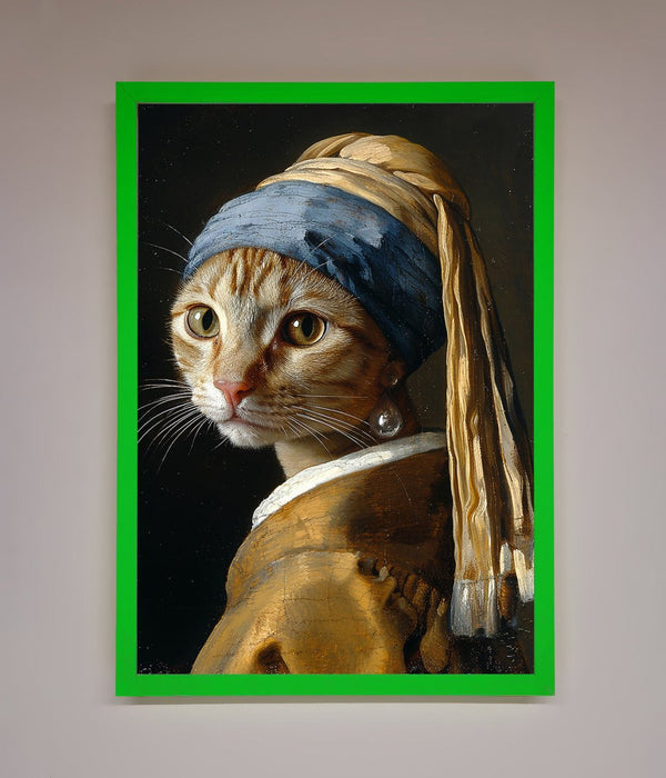 Mona Lisa Cat Framed Poster - Hi Society