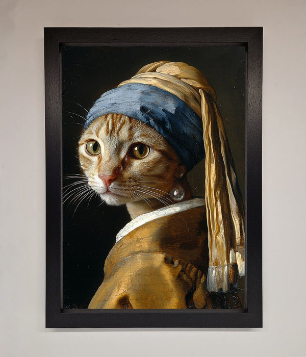 Mona Lisa Cat Framed Poster - Hi Society