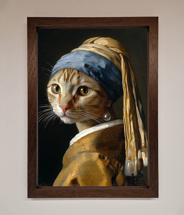 Mona Lisa Cat Framed Poster - Hi Society