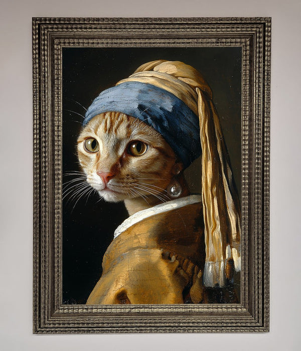 Mona Lisa Cat Framed Poster - Hi Society