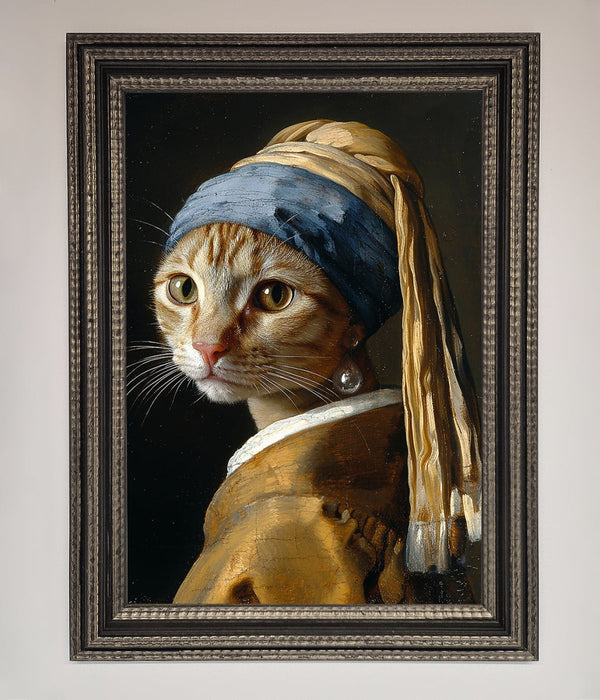 Mona Lisa Cat Framed Poster - Hi Society