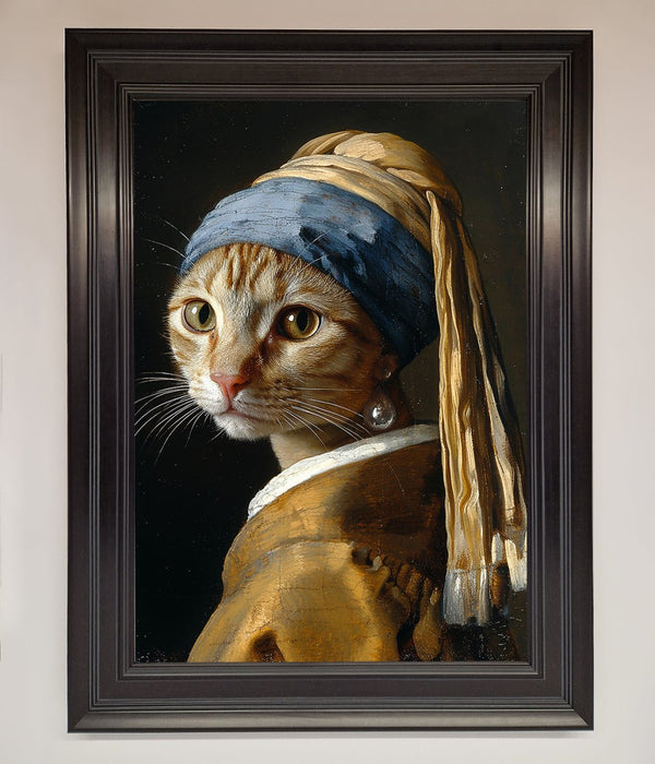 Mona Lisa Cat Framed Poster - Hi Society