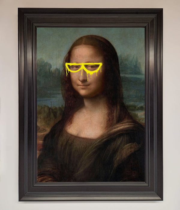 Mona Lisa Glasses Framed Print - Hi Society