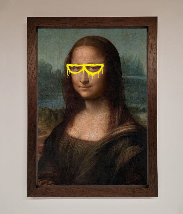 Mona Lisa Glasses Framed Print - Hi Society