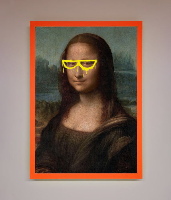 Mona Lisa Glasses Framed Print - Hi Society