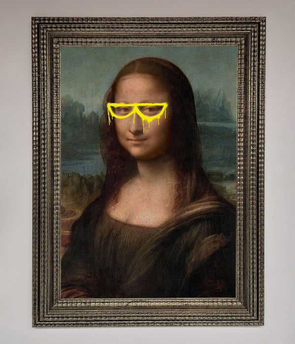 Mona Lisa Glasses Framed Print - Hi Society