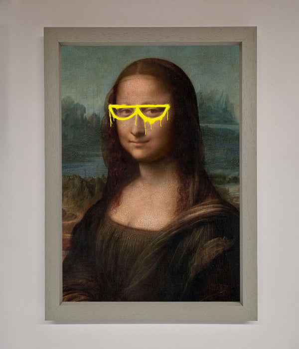 Mona Lisa Glasses Framed Print - Hi Society