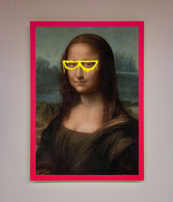 Mona Lisa Glasses Framed Print - Hi Society