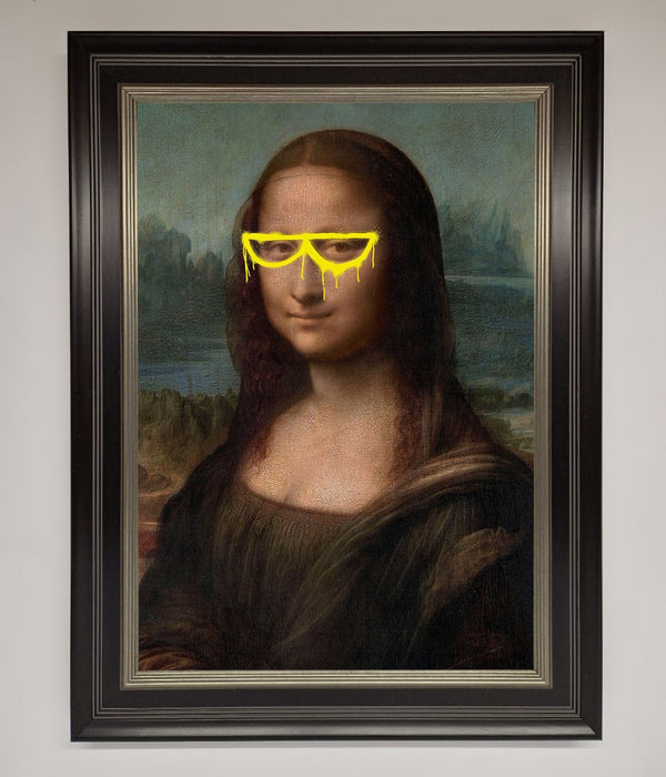 Mona Lisa Glasses Framed Print - Hi Society