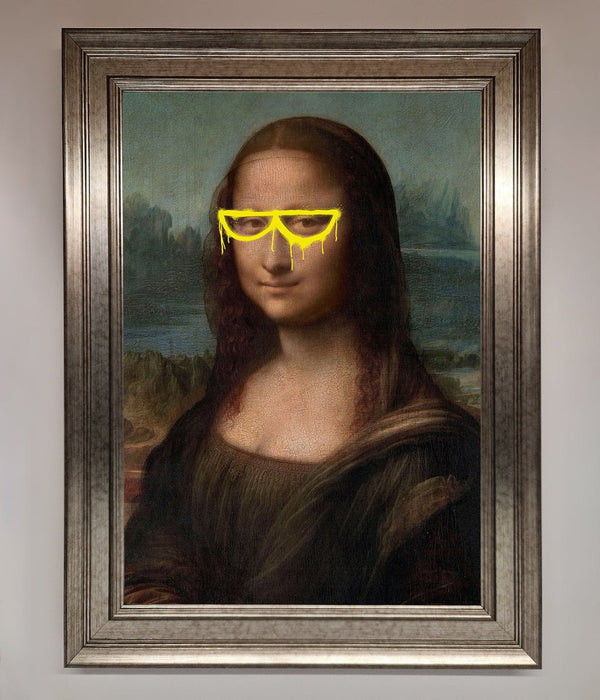 Mona Lisa Glasses Framed Print - Hi Society