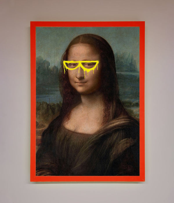 Mona Lisa Glasses Framed Print - Hi Society