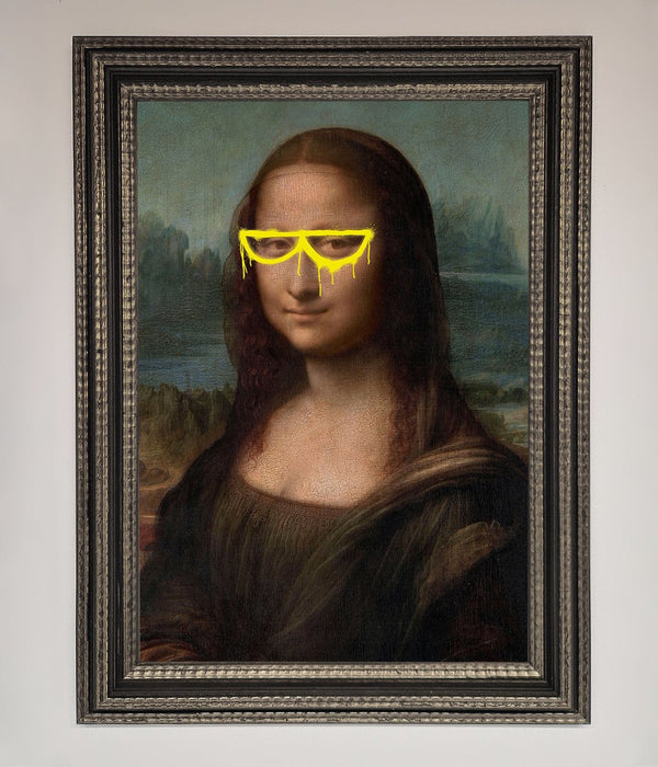 Mona Lisa Glasses Framed Print - Hi Society