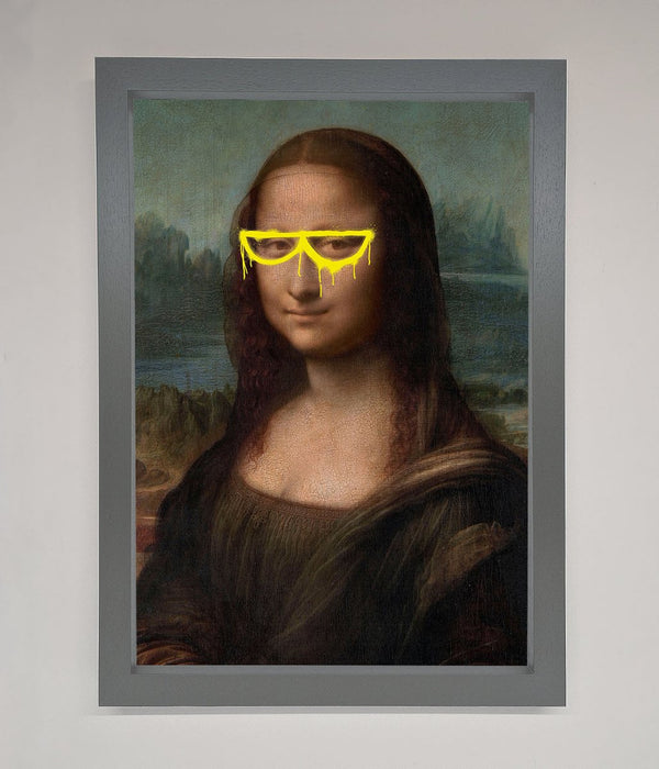 Mona Lisa Glasses Framed Print - Hi Society