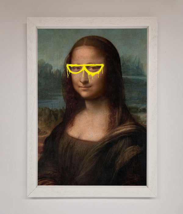 Mona Lisa Glasses Framed Print - Hi Society