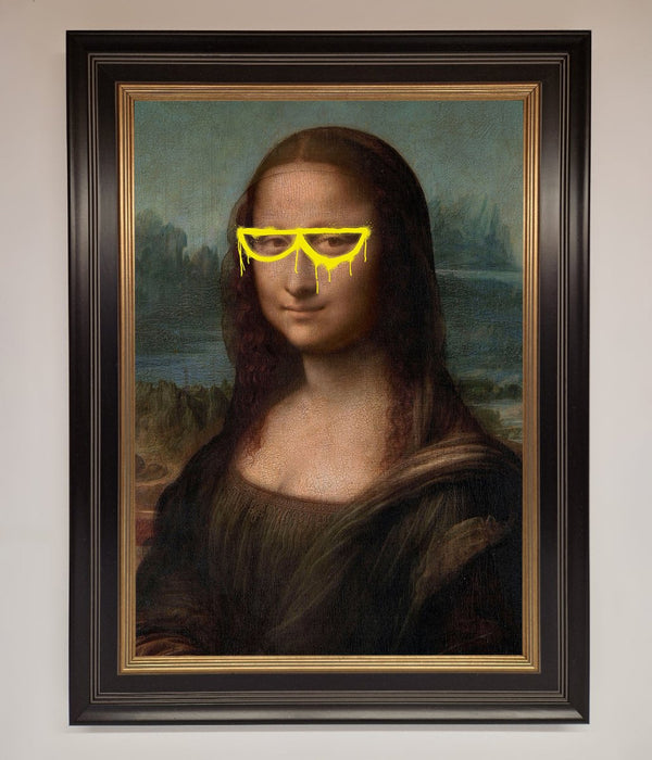 Mona Lisa Glasses Framed Print - Hi Society