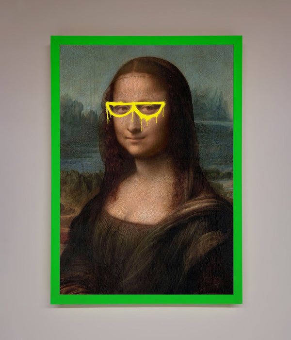 Mona Lisa Glasses Framed Print - Hi Society