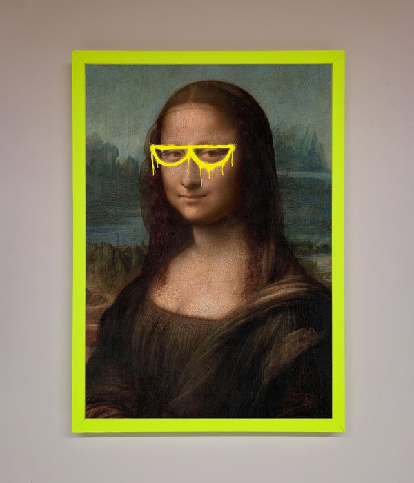 Mona Lisa Glasses Framed Print - Hi Society