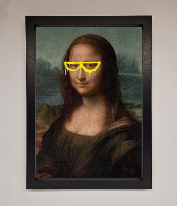 Mona Lisa Glasses Framed Print - Hi Society