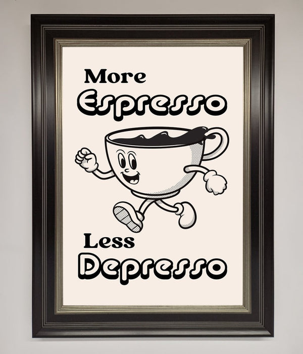More Espresso Framed Print - Hi Society