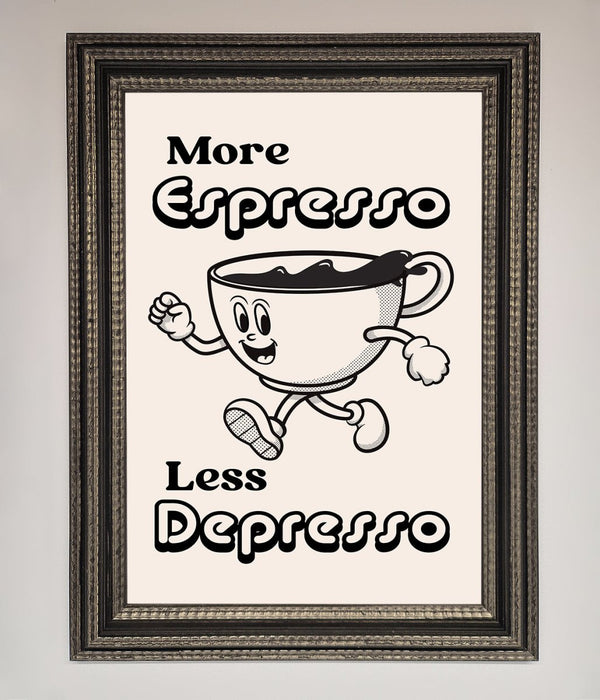 More Espresso Framed Print - Hi Society
