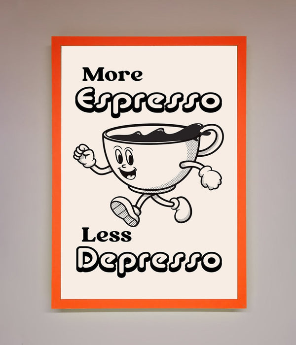 More Espresso Framed Print - Hi Society