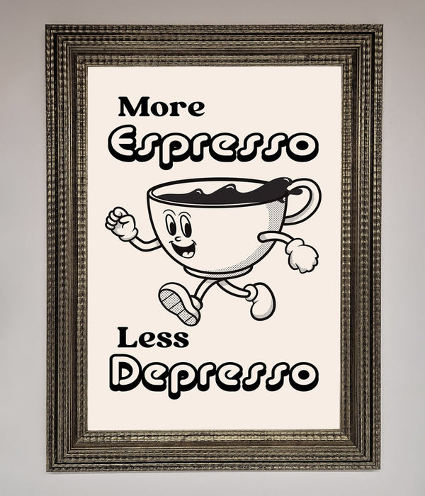 More Espresso Framed Print - Hi Society