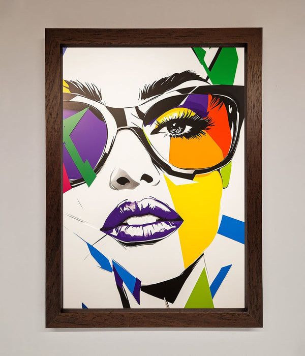 MultiColour Face Framed Wall Art - Hi Society
