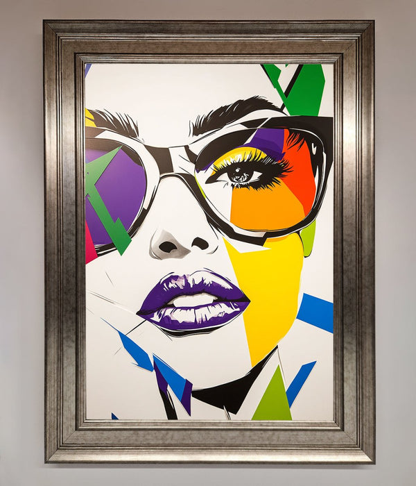 MultiColour Face Framed Wall Art - Hi Society