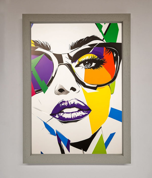 MultiColour Face Framed Wall Art - Hi Society